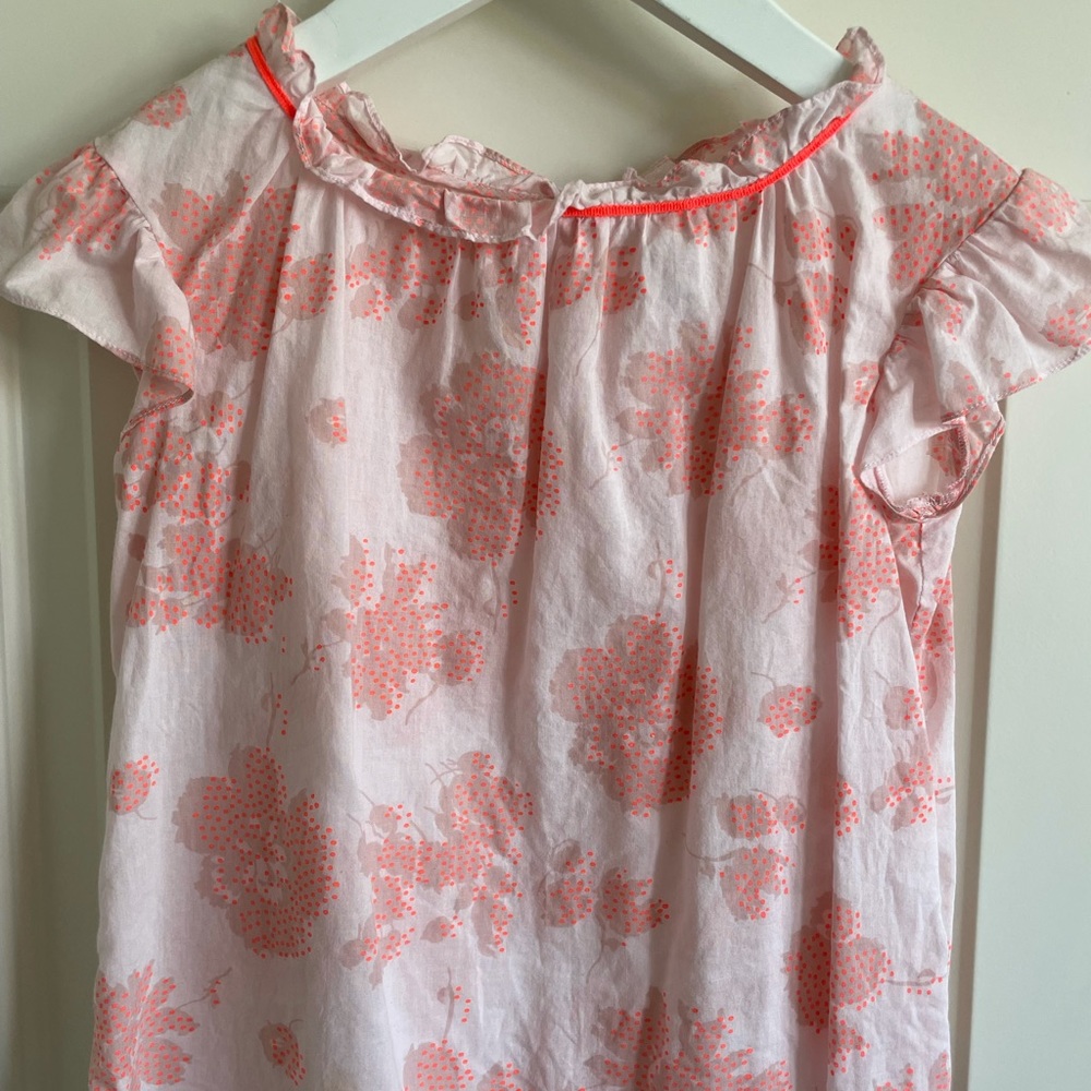 Bonpoint Blouse Light Pink with Neon Orange